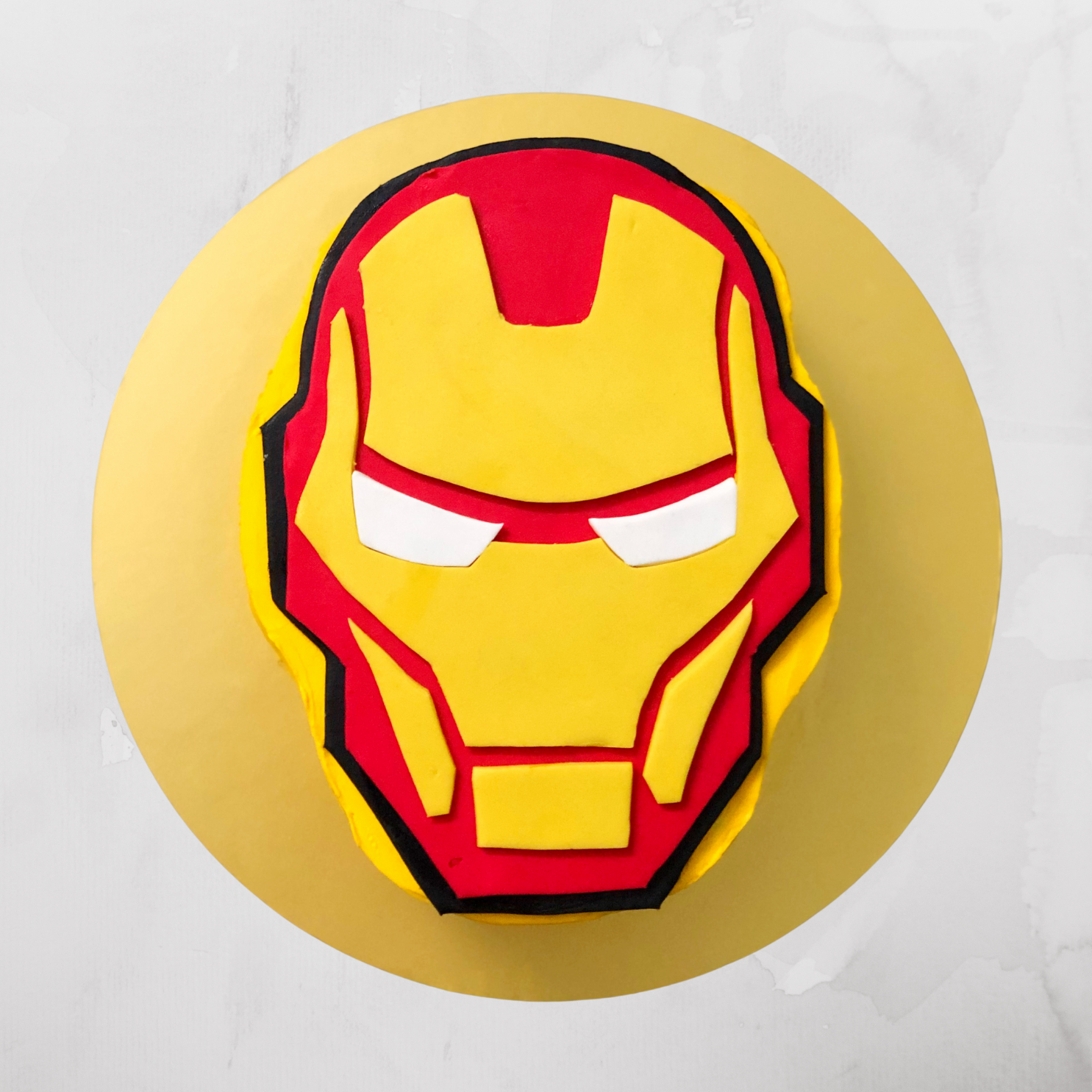 Iron Man Face-Off Cake